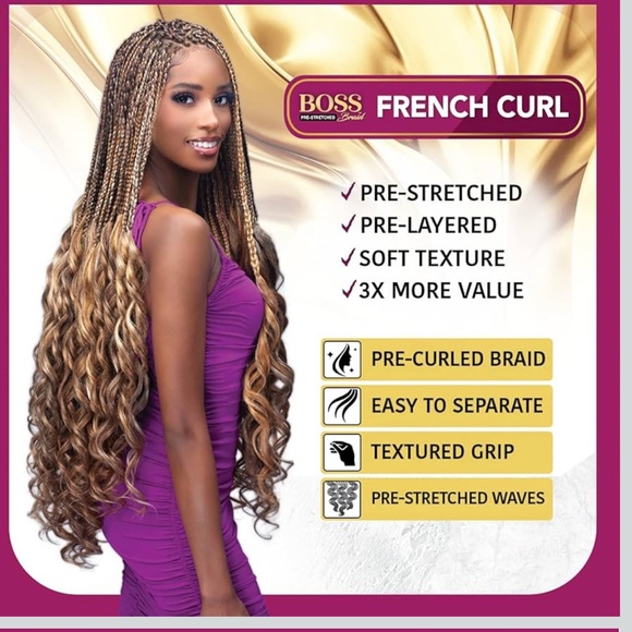 Boss French Curl Knotless Hair Extensions color 30 inches 28 inches - Picture 1 of 12